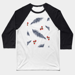 Cherry Red tropical Design Baseball T-Shirt